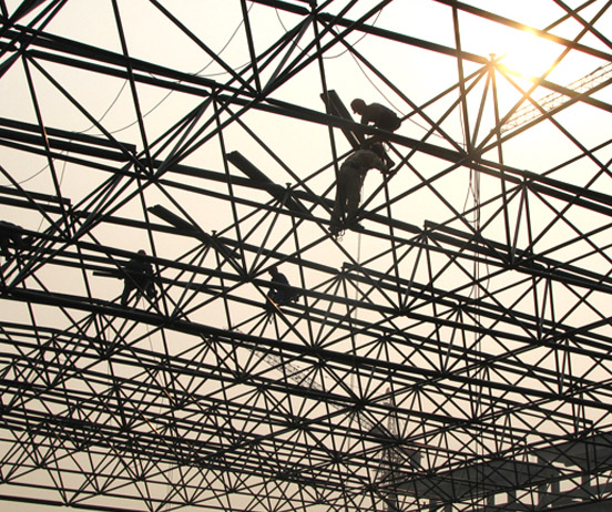 北辰厂房网架安装